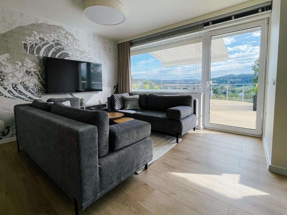 Penthouse Sloneczna Rapsodia - Blisko Parku Zdrojowego - Duzy Taras Na Dachu - Piekny Widok - Winda - Garaz Apartment Rabka-Zdrój Exterior photo